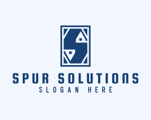 Home Roof Letter S logo design