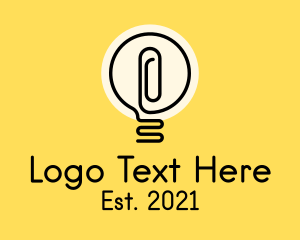 Twitter - Monoline Light Bulb logo design
