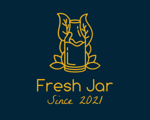 Natural Kombucha Jar logo design