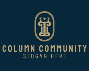 Star Column Emblem  logo