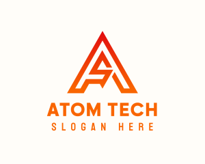 Modern A Tech  logo design