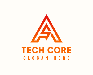 Modern A Tech  logo design