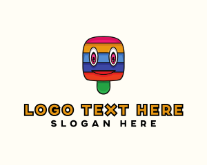 Colorful Stripe Popsicle  logo