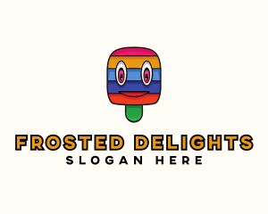 Colorful Stripe Popsicle  logo