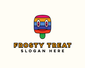 Colorful Stripe Popsicle  logo