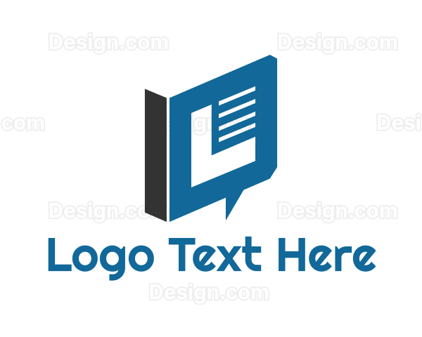 Speech Bubble Letter L Logo