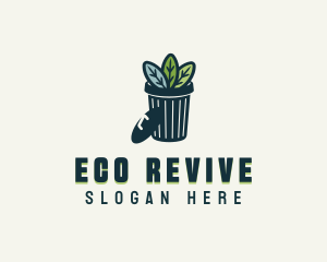 Leaf Trash Can  logo design