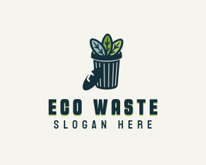 Leaf Trash Can  logo design