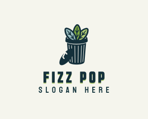 Leaf Trash Can  logo design