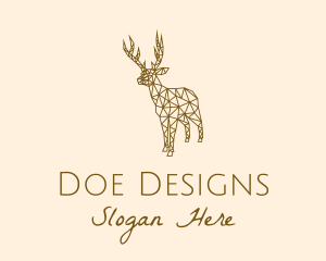 Simple Deer Line Art logo