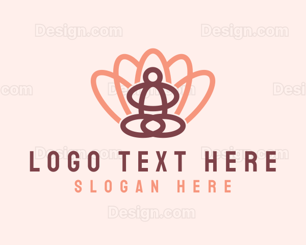 Floral Yoga Meditation Logo