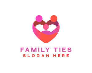 Family Heart Love logo design