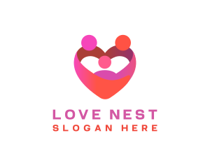 Family Heart Love logo design