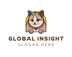 Cute Pet Cat Logo