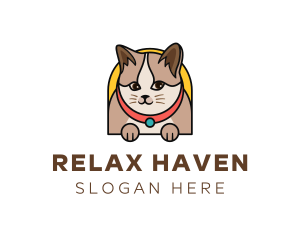 Cute Pet Cat Logo