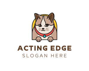 Cute Pet Cat logo design