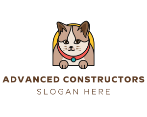 Cute Pet Cat logo design