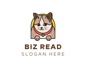 Cute Pet Cat logo design