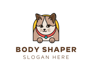 Cute Pet Cat logo design