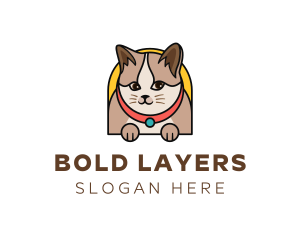 Cute Pet Cat logo design