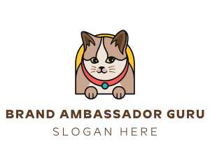 Cute Pet Cat logo design