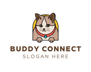 Cute Pet Cat logo design