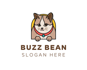 Cute Pet Cat logo design