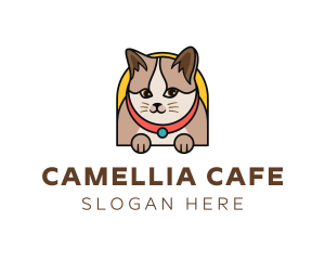 Cute Pet Cat logo design