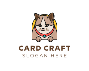 Cute Pet Cat logo design