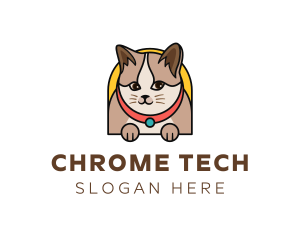 Cute Pet Cat logo design