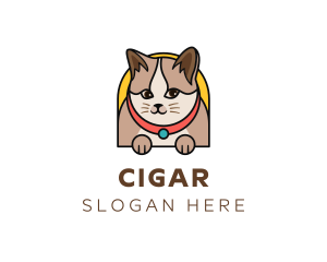 Cute Pet Cat logo design