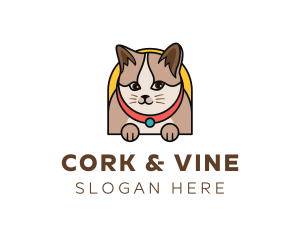 Cute Pet Cat logo design