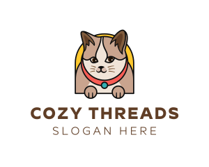 Cute Pet Cat logo design