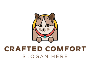 Cute Pet Cat logo design