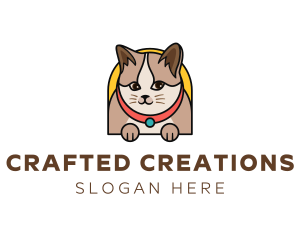 Cute Pet Cat logo design