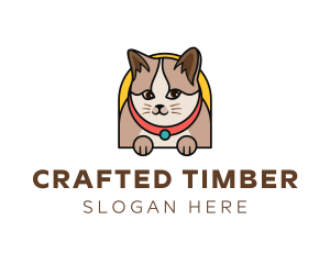 Cute Pet Cat logo design