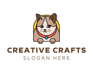 Cute Pet Cat logo design