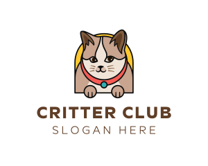 Cute Pet Cat logo design