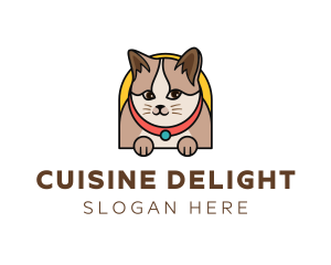 Cute Pet Cat logo design