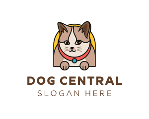 Cute Pet Cat logo design