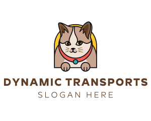 Cute Pet Cat logo design