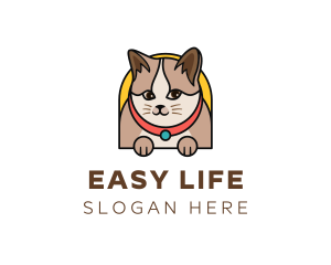 Cute Pet Cat logo design