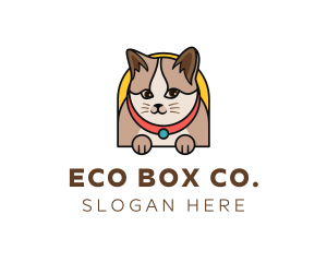 Cute Pet Cat logo design