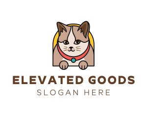 Cute Pet Cat logo design