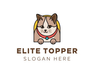 Cute Pet Cat logo design