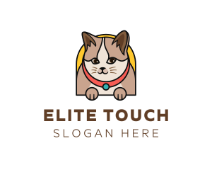 Cute Pet Cat logo design