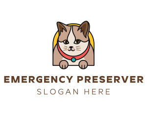 Cute Pet Cat logo design