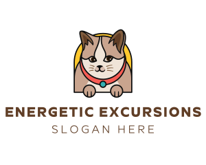 Cute Pet Cat logo design