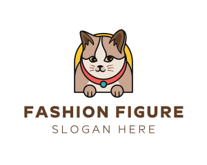 Cute Pet Cat logo design