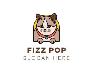 Cute Pet Cat logo design